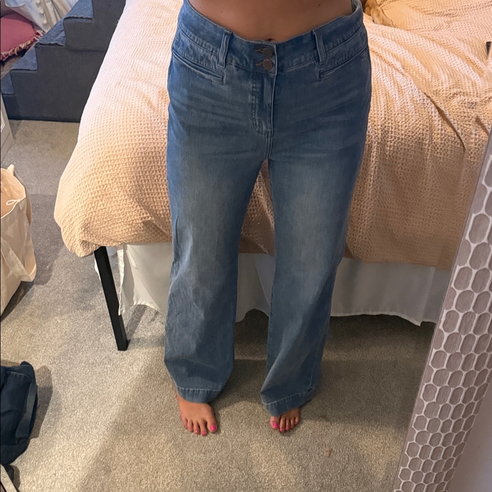 Soft Surroundings Light Blue Flare Jeans